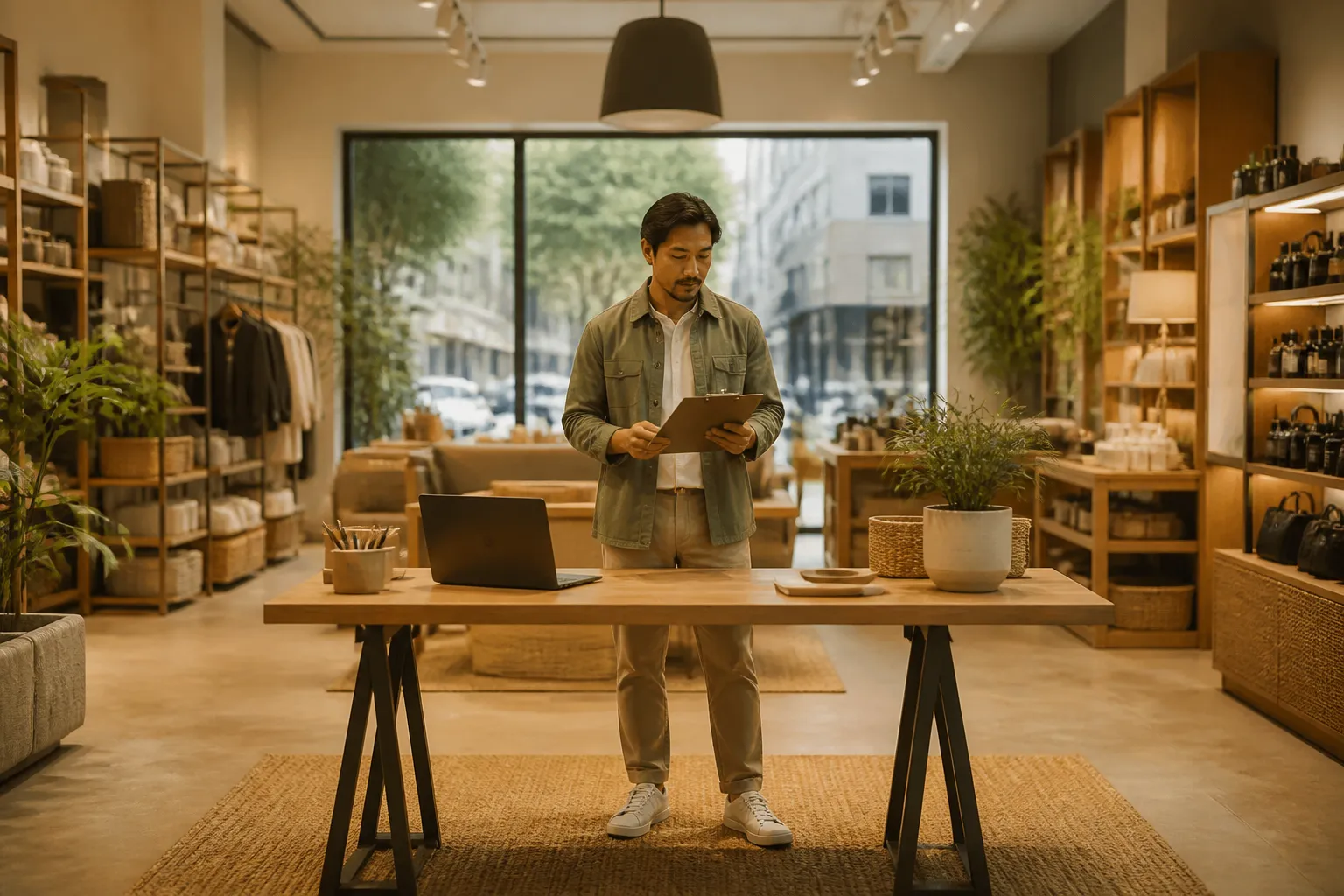 Multi-city retail business operations environment showing scale and complexity