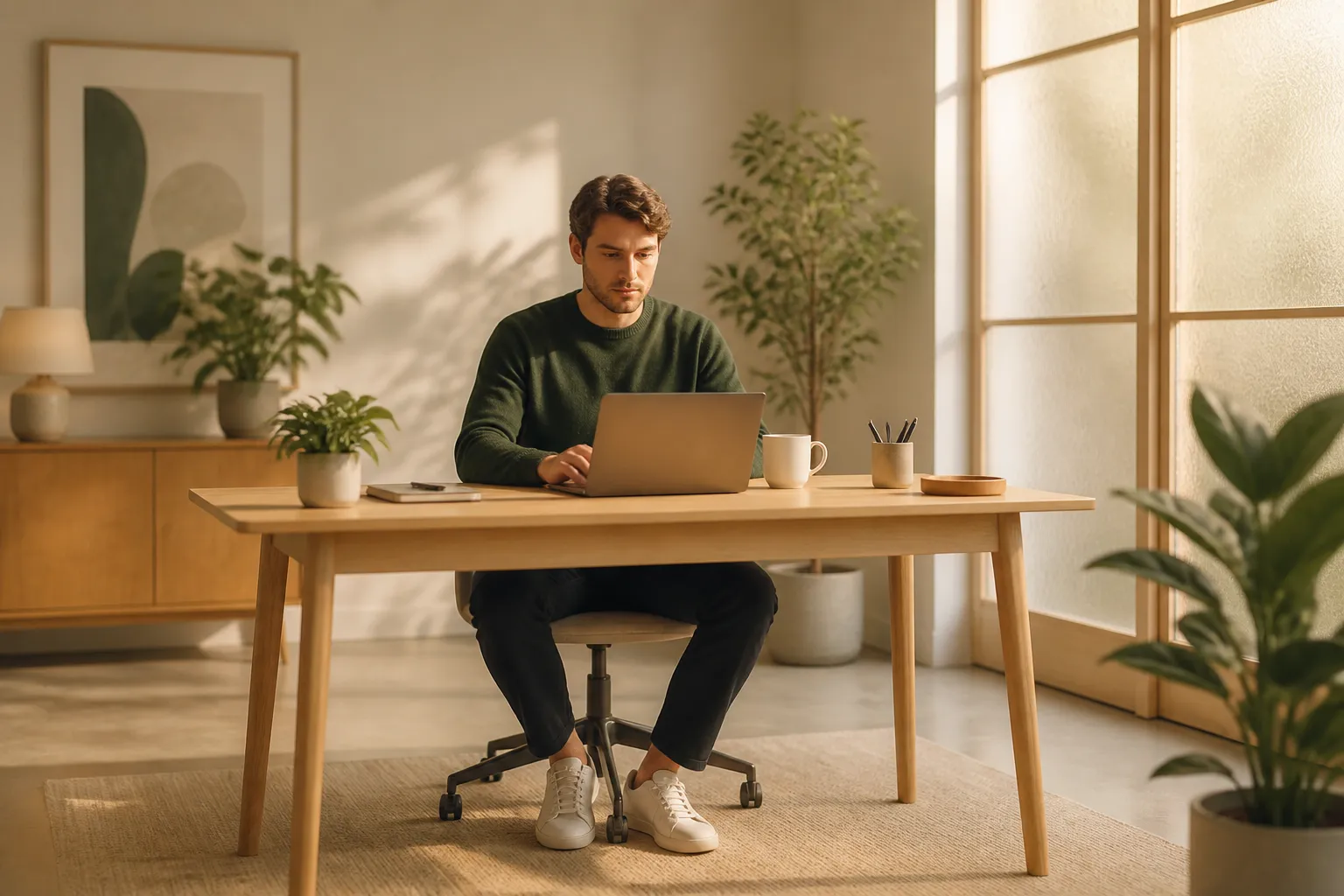 Silwals founder reviewing AI visibility analytics for a professional services client
